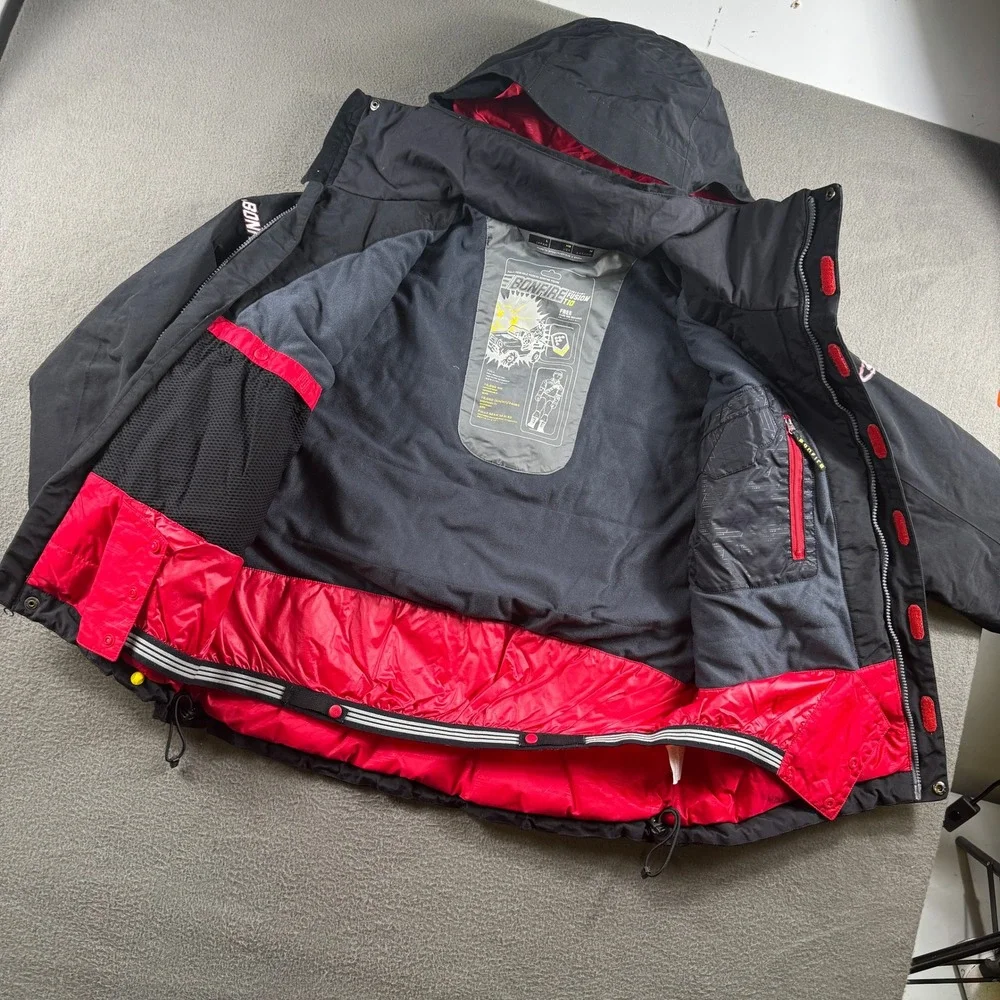 Bonfire Fusion T10 Snowboard Jacket Mens MD Black Hooded Waterproof Ski Coat